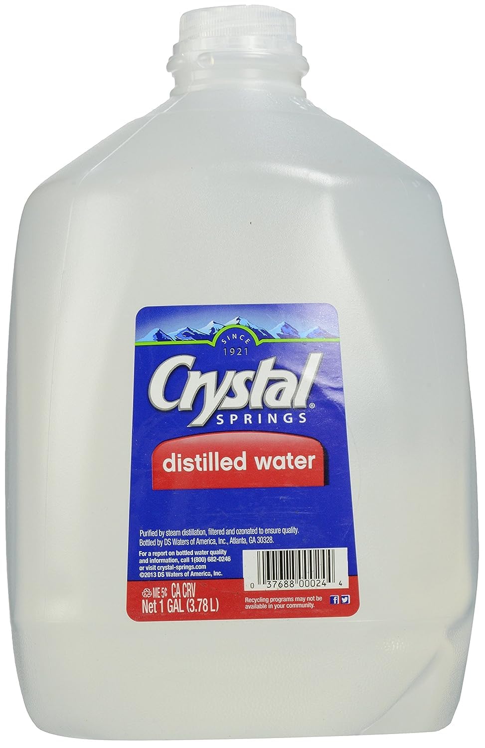 Distilled Water 6 - 1 Gallon Bottles / Case