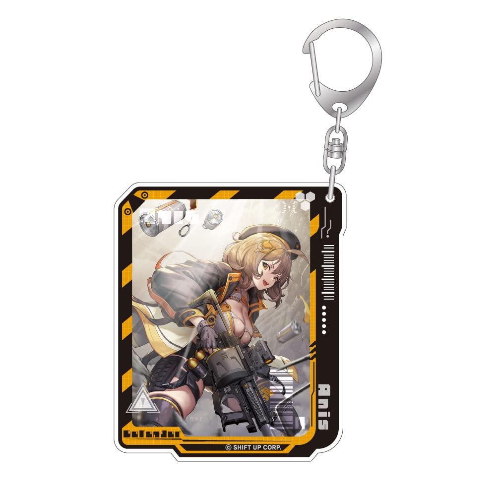 Algernon Product NIKKE Acrylic Keychain, Anise, Approx. W 2.6 x H 3.1 inches (66 x 80 mm), Acrylic, Metal