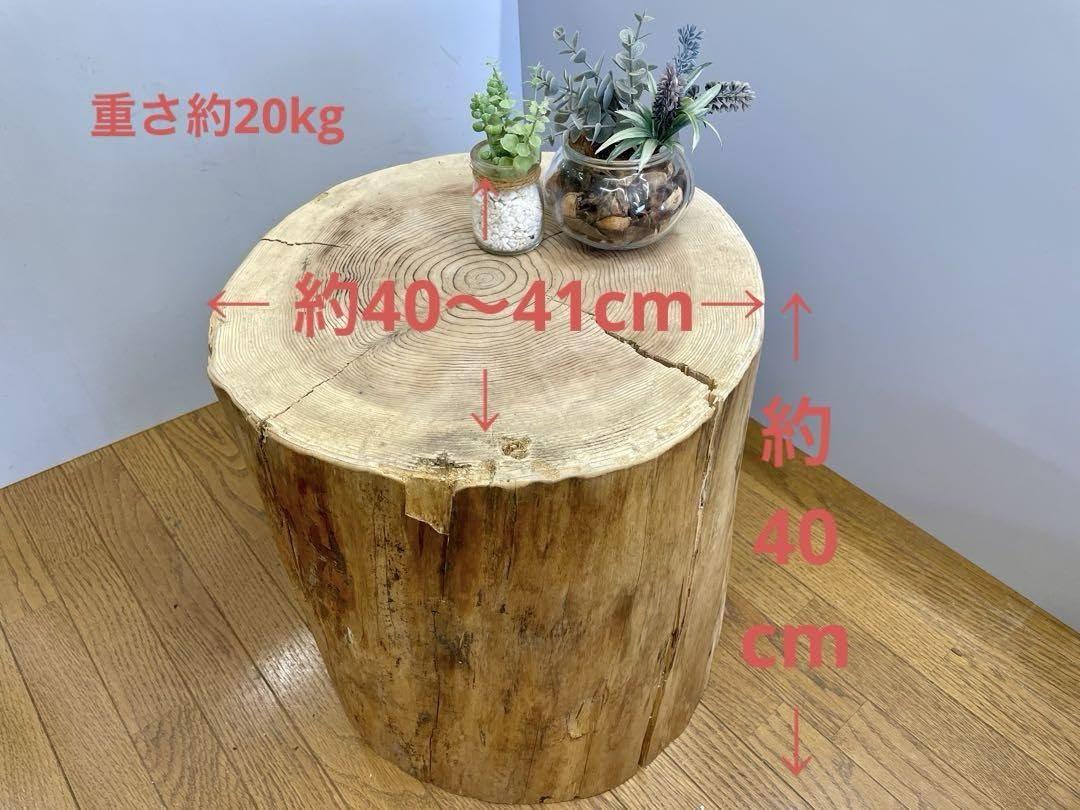 Amazon.co.jp: 杉 丸太 切り株 輪切り 径40〜41cm 高40cm 重20kg no51