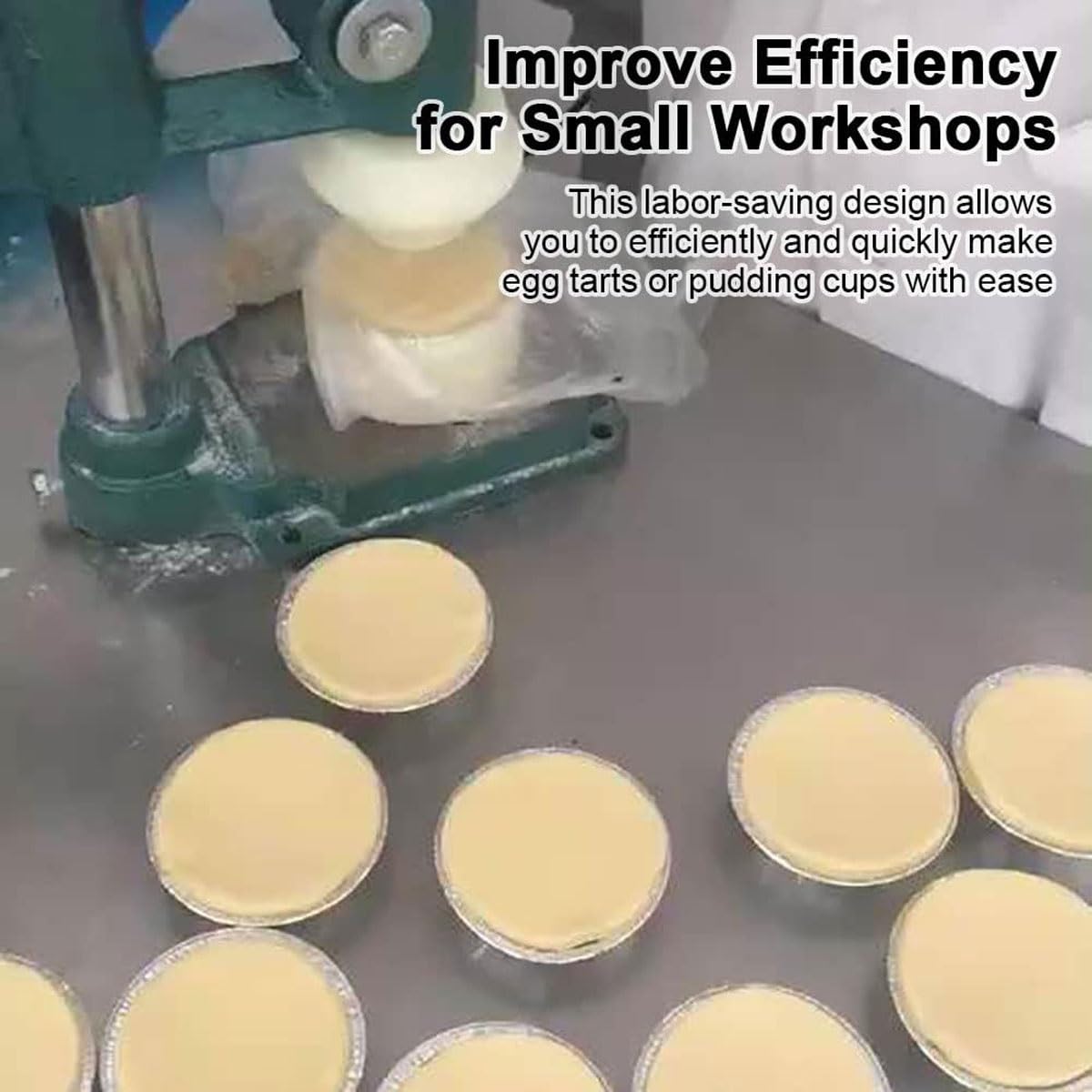 Pressa manuale per crostata di uova per cuocere crostate di crema pasticcera, torta di torte e gusci di cialde, strumento di stampaggio e formatura di conchiglie, attrezzatura da cucina