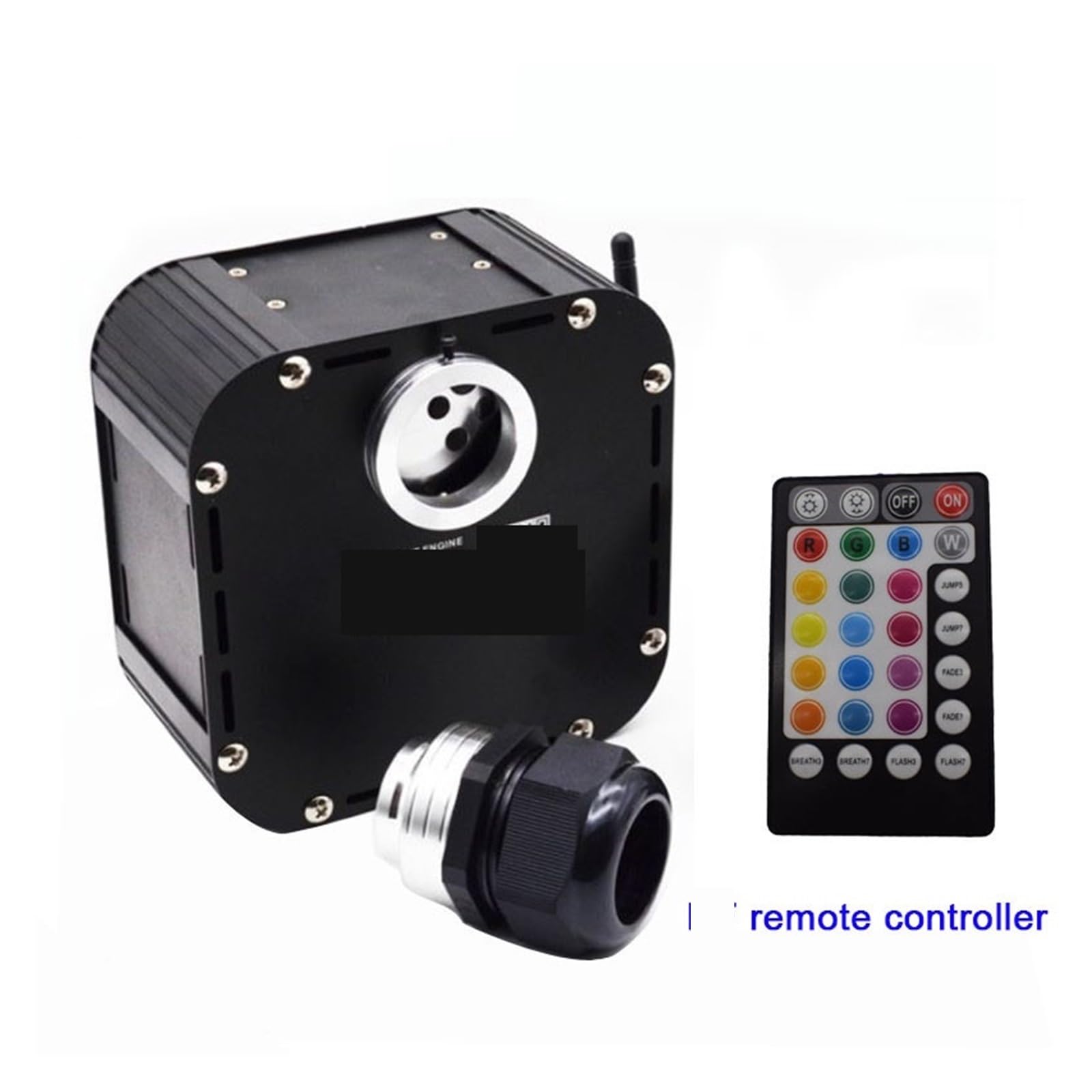 1X Supper Brightness Twinkle 50W RGB APP Control, Światłowodowa dioda LED do dekoracji sufitu w kształcie gwiazdy Łatwe do ukrycia(28key remote)