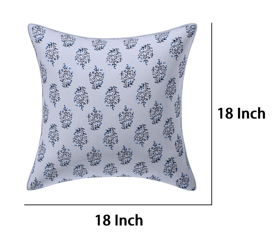 Image of Texstylers Pure Cotton Reversible Jaipuri Print 18x18 Inch Cushion Covers,05