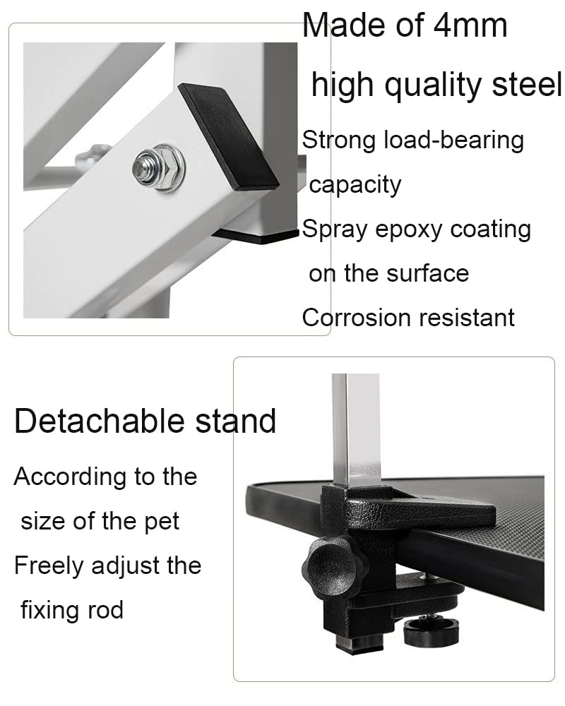 Tavolo professionale per toelettatura per animali domestici Sollevamento idraulico Regolazione libera Tavolo antiscivolo Tavolo per animali domestici facile da pulire resistente all'usura ( A)