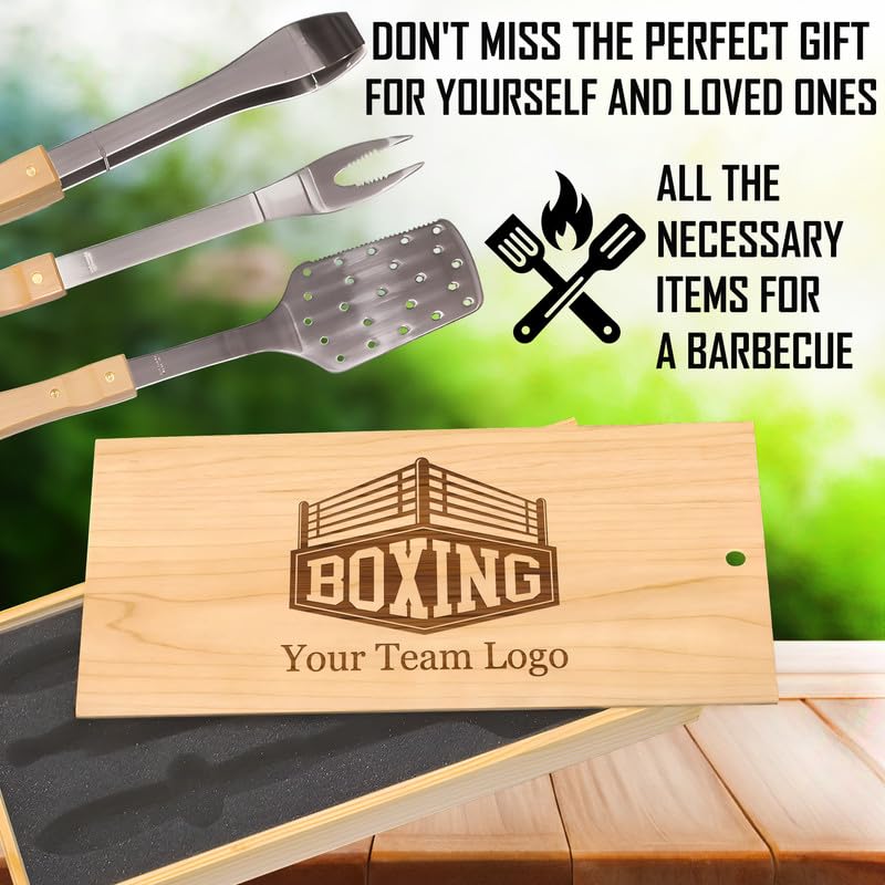 Set personalizado para parrilla con caja de madera miniatura 6