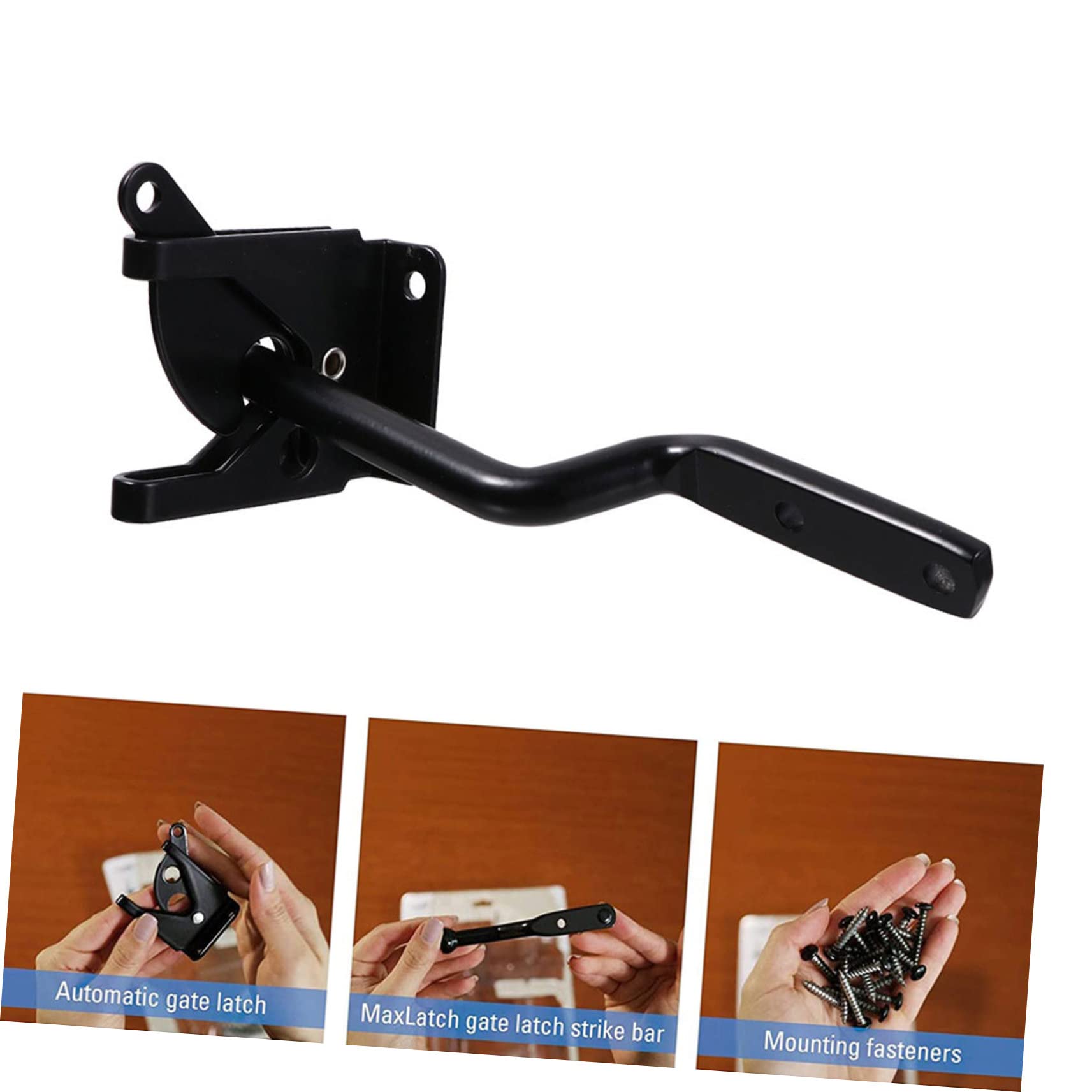 jojofuny 4pièces Serrure De Porte De Jardin Acier Verrouillage Automatique à Levier Verrouillage Pour Portail Bois Et Serrure De Sécurité Pratique Pour Clôture