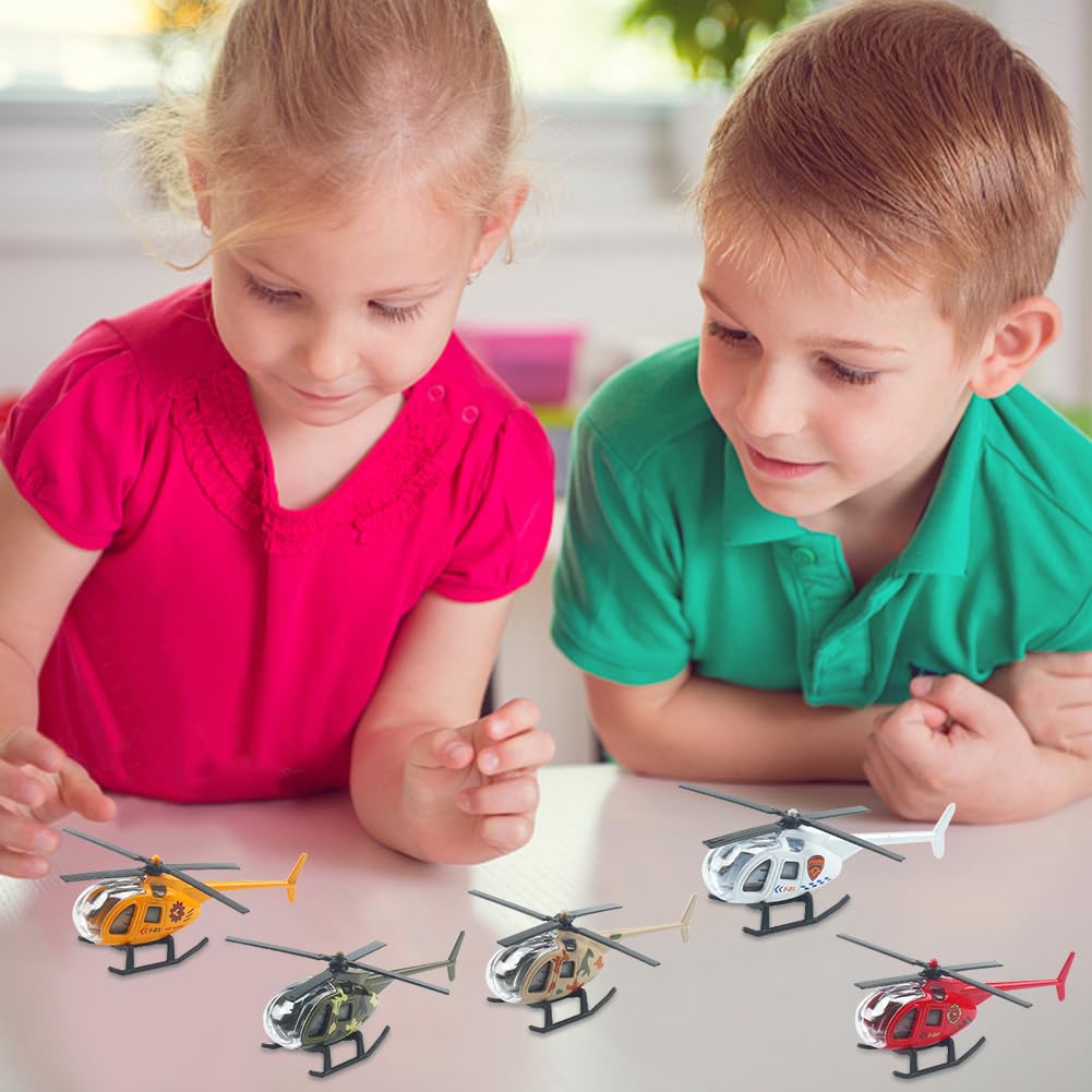 APZRYFF Childrens Helicopter Toy, Helicopter Toy 5 Pack, Boys Plane Playset, Kids Play Helicopters Vehicles, Gifts for Toddler Kids 2-8 Years Old - Image 4