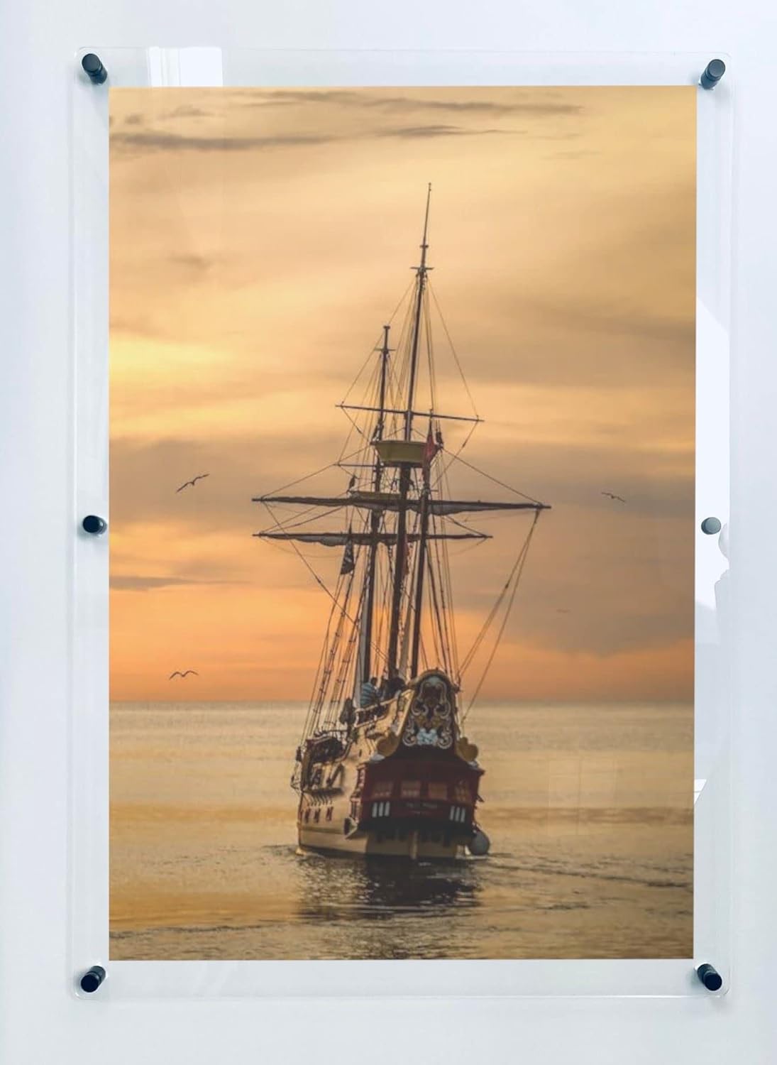 (24" x 36") Clear Acrylic Wall Mount Floating Picture