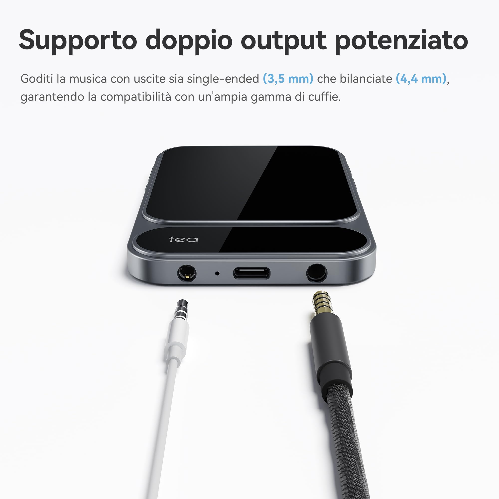 khadas Tea Pro – Amplificatore Cuffie Magnetico Portatile con DAC ES9039Q2M, Display 0,95", Batteria 2100mAh, Uscite 3,5mm & 4,4mm, 768kHz/32bit, BT5.4 Hi-Res per Casa e Viaggio