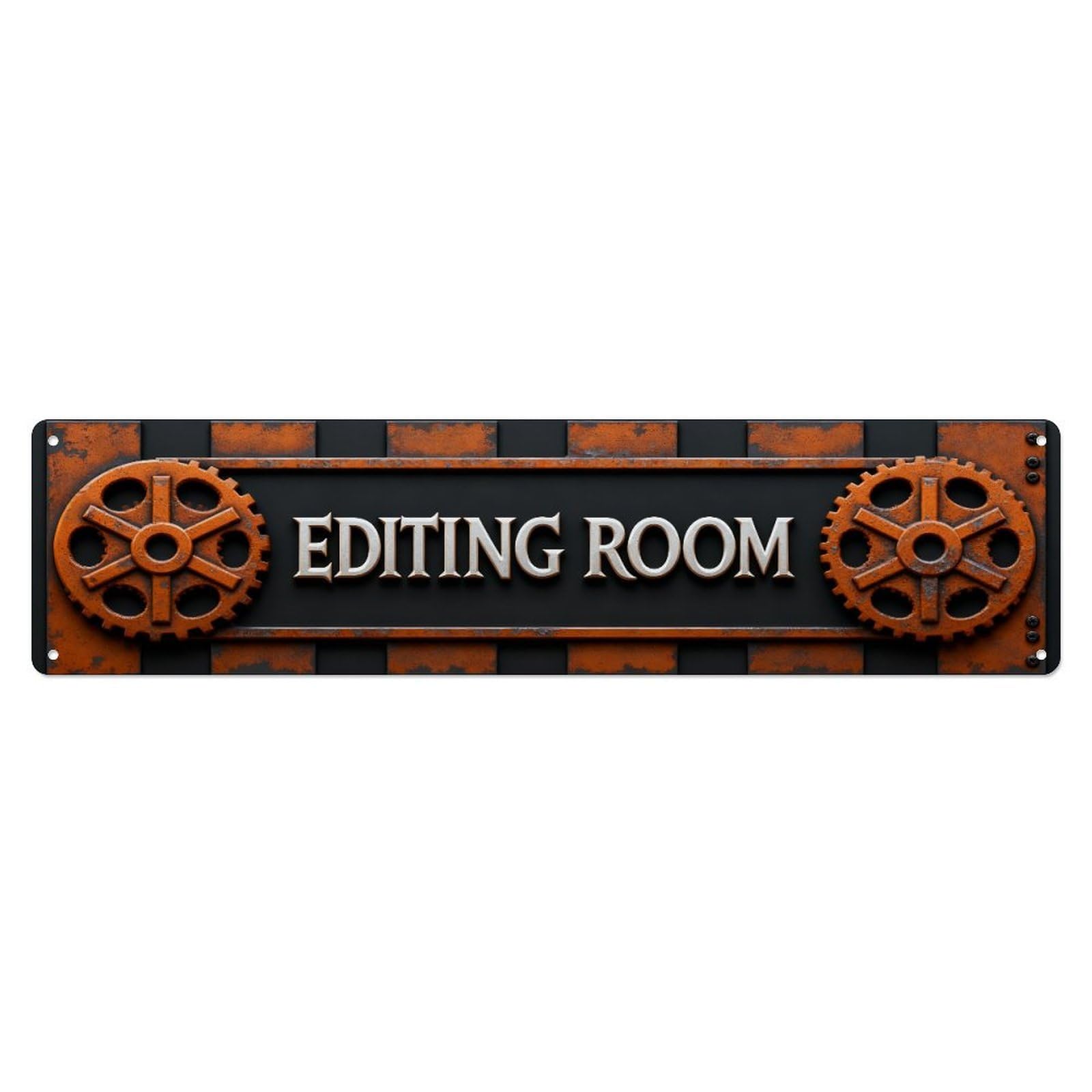Film Reel Design Pattern Metal Tin Sign Plaque