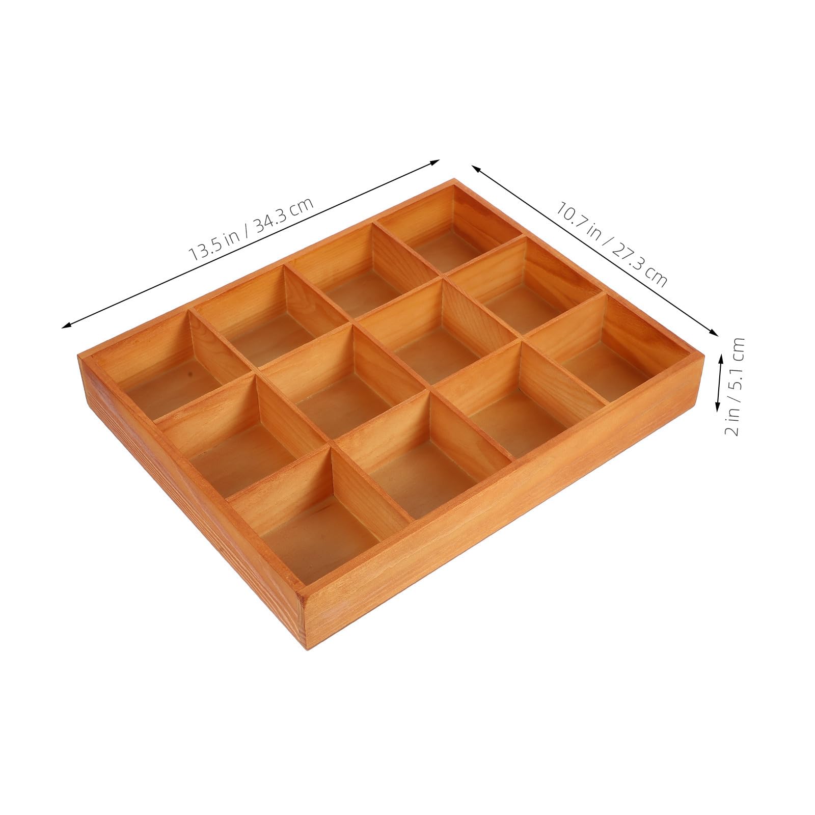 Contenitore Portaoggetti in Legno 12 Scomparti, Organizer per Cassetti di Calzini e Biancheria Intima, Divisorio per Armadio e Bagno per Ottimizzare Spazio e Ordine