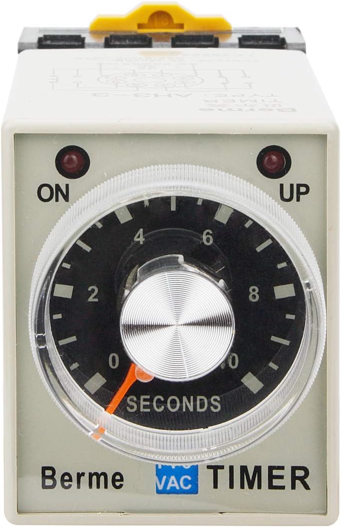 10S Time Range 8 Terminals Adjustable Delay Timer Time Relay AH3 3 AC110V