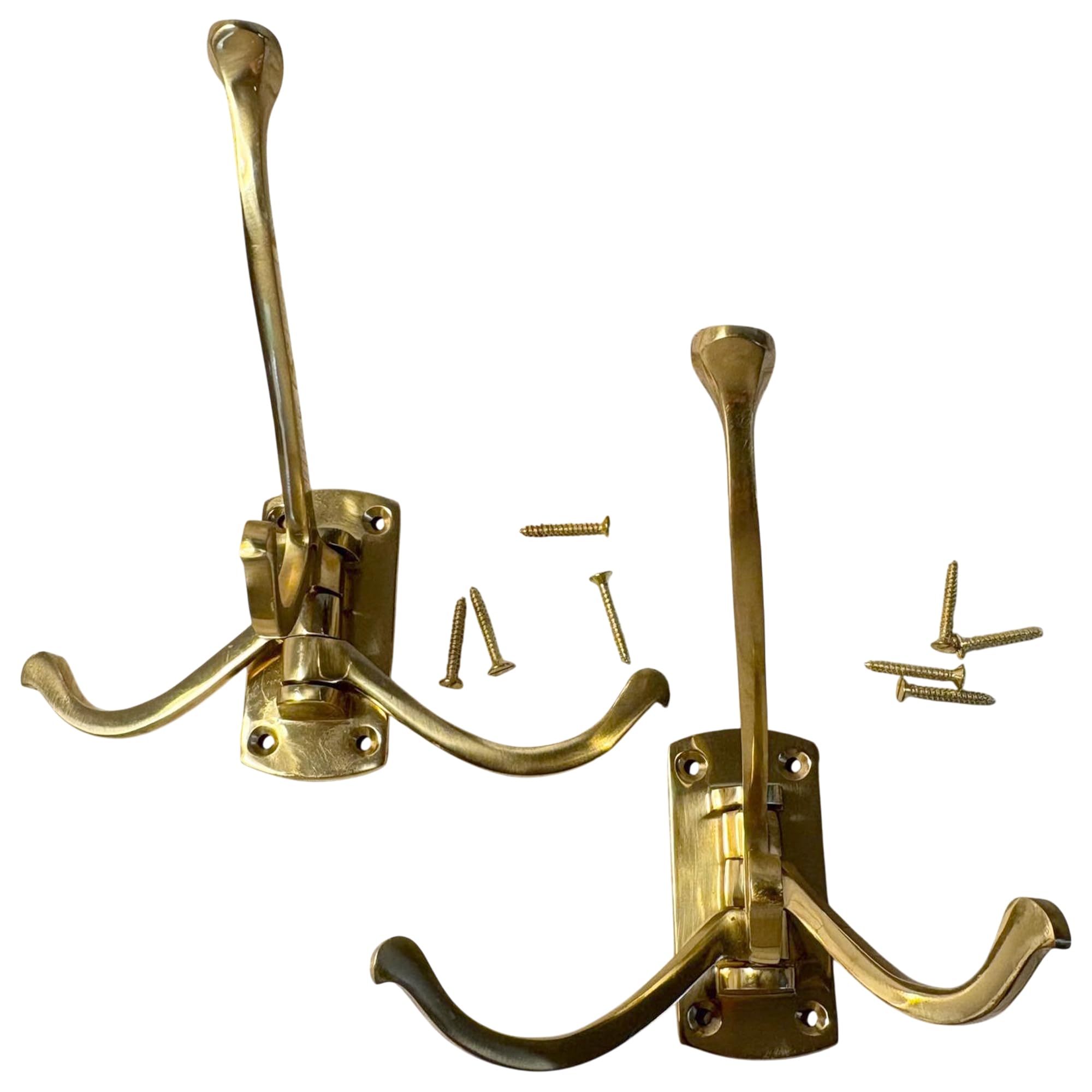 Supports muraux pliables laiton poli pour gagner de la place