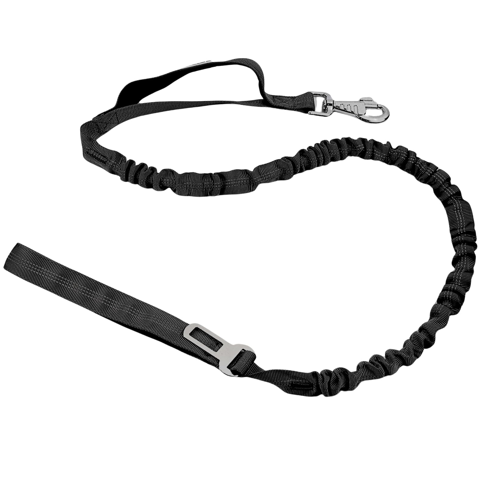 Emily Pets Bungee Dog Leash for Shock Absorption - Heavy Duty No Pull Training Leash for Medium & Large Dogs - Black, 4FT with 2 Padded Handles (B0CRZ3VPCS) Amazon Price History, Amazon Price Tracker