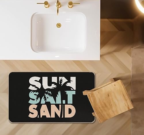 Miniatura 4 de Lacosu Tapete decorativo para puerta de verano, sol, arena, palmera, playa, casa, 17 x 30 pulgadas, decoración de playa, hogar, interior, exterior,