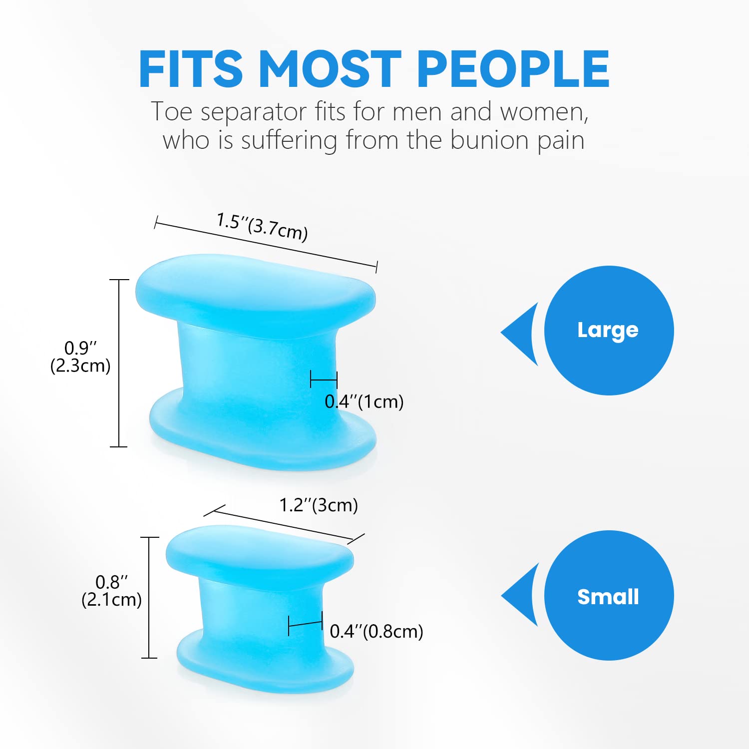 Sumifun 16 Packs Gel Toe Separator, Bunion Corrector and Bunion Relief - Image 2