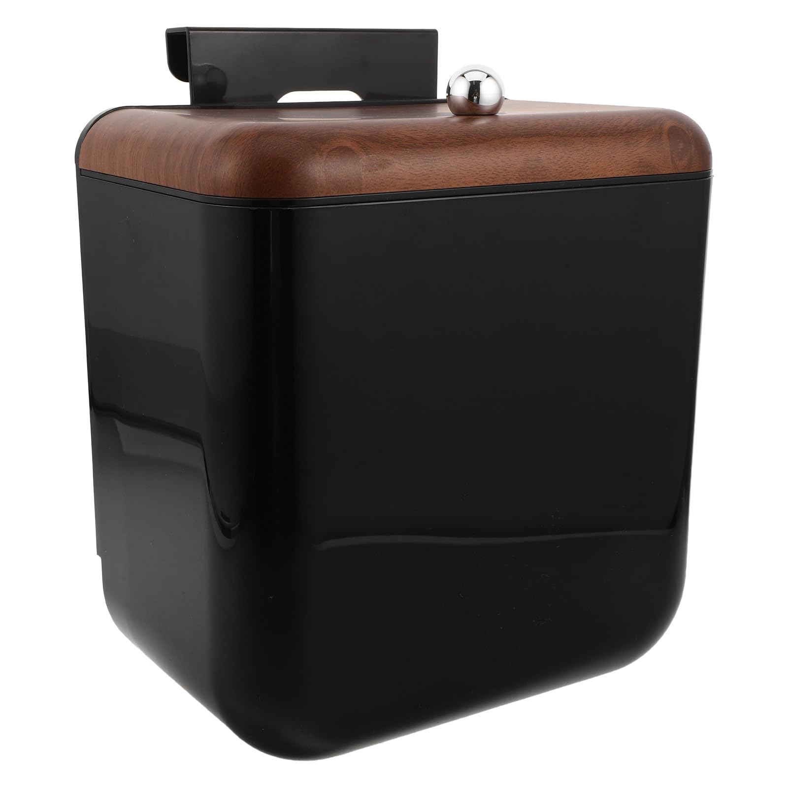 Hängender Abfalleimer 12l aus Abs mit Deckel Minimalistisches Design in Schwarz Einfach zu Reinigen für Arbeitsplatte und Schrankmontage