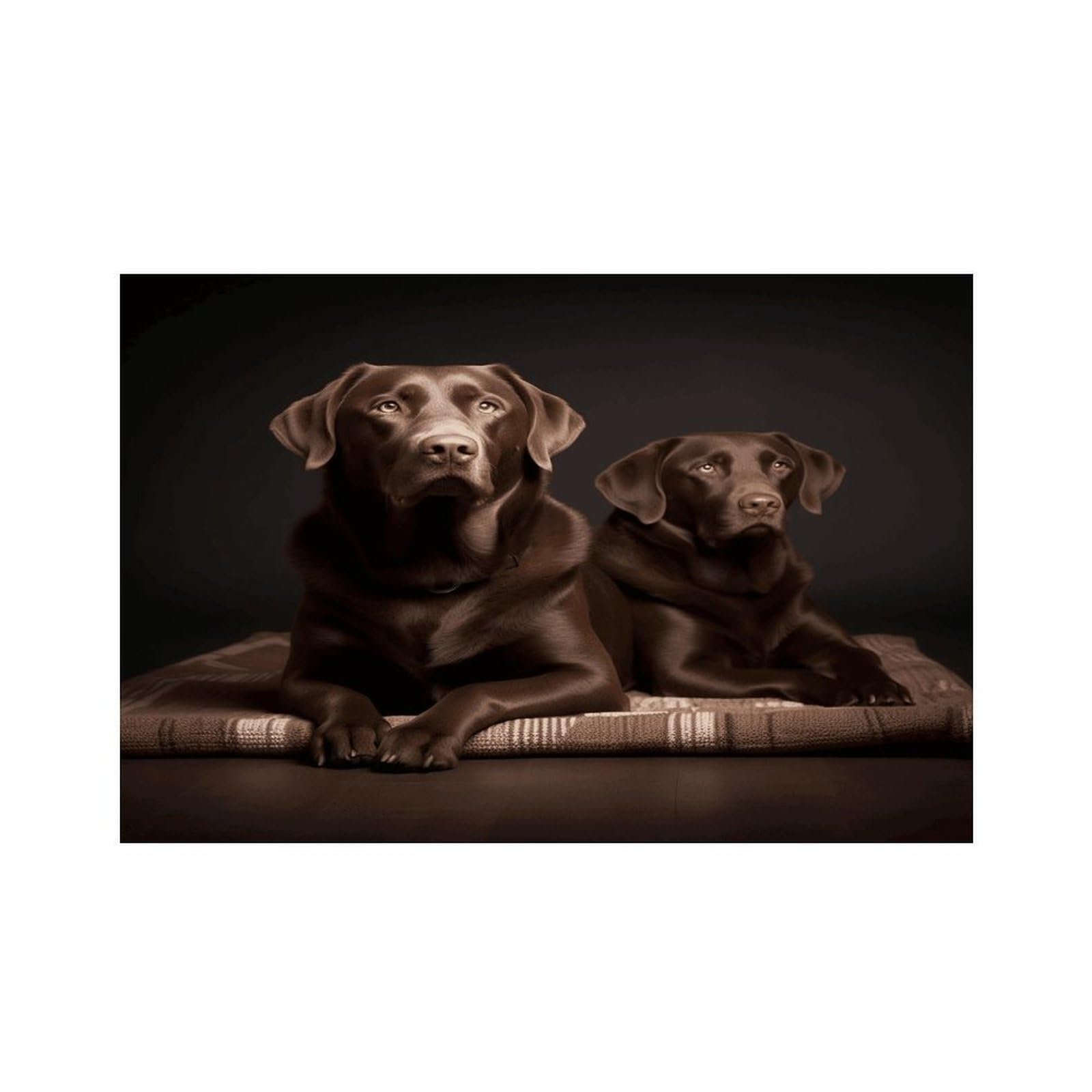 Brown Labrador Retriever Placemats Non-Slip Heat Resistant Table Mats Flax Washable Cloth Place Mats Easy to Clean Premium Placemat for Kitchen Dining Table Decor Party Outdoor