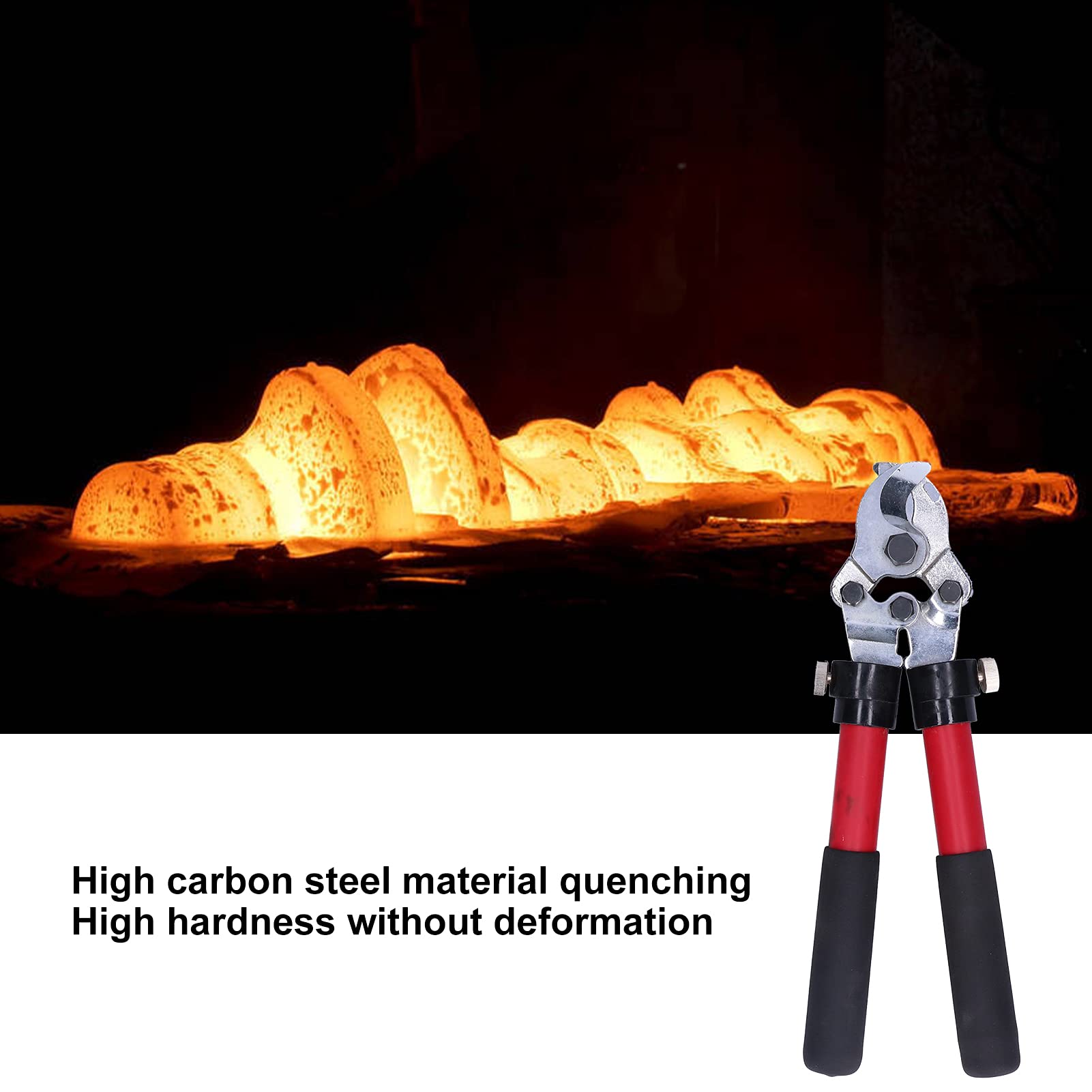 LK105 Cortador de cables profesional Herramienta de corte de cables de brazo largo de acero con alto contenido de carbono de alta resistencia con mango antideslizante para
