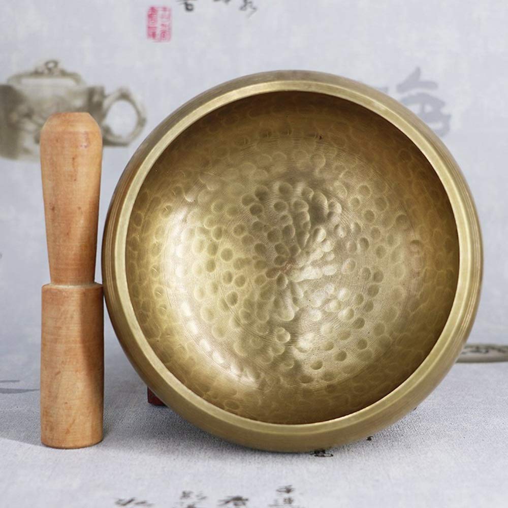 Tybetańska buddyjska misa dźwiękowa Budda misa dźwiękowa Instrument muzyczny do medytacji z kijem joga dekoracja domu (120 mm)