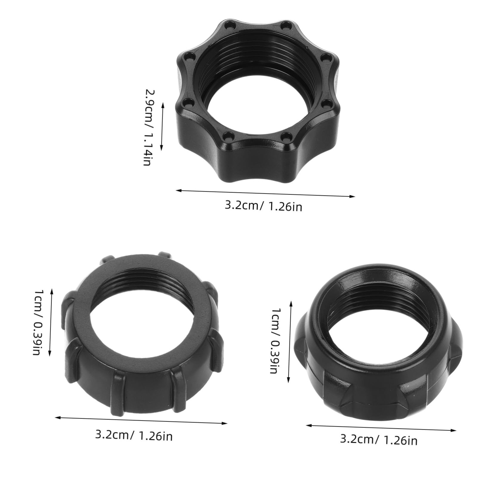 Cabilock Set da 15 Pezzi Dadi di Fissaggio per Supporto Auto Ricarica Wireless, Accessorio Plastico Nero per Telefono per Uso in Auto e Movimento
