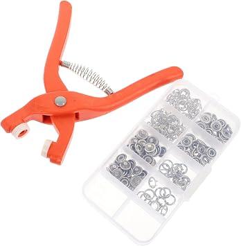 MUELODSIC 3sets Prong Snap Fasteners Installation Tool Kit Sewing Buttons Easy to Use for Clothing Bags and More Five- Design for Secure Fastening