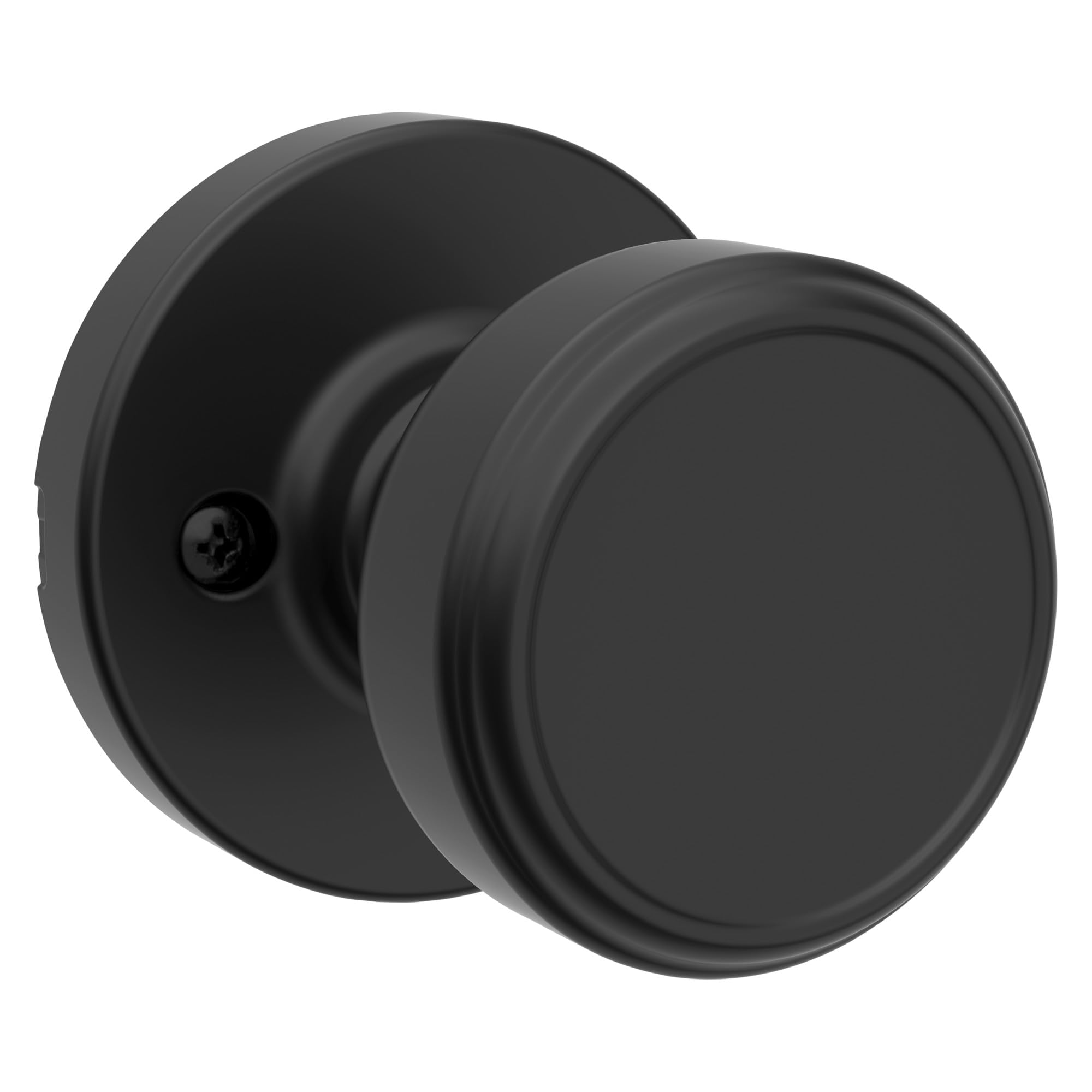 Kwikset Maven Decorative Door Knob for French and Closet Doors, Matte Black