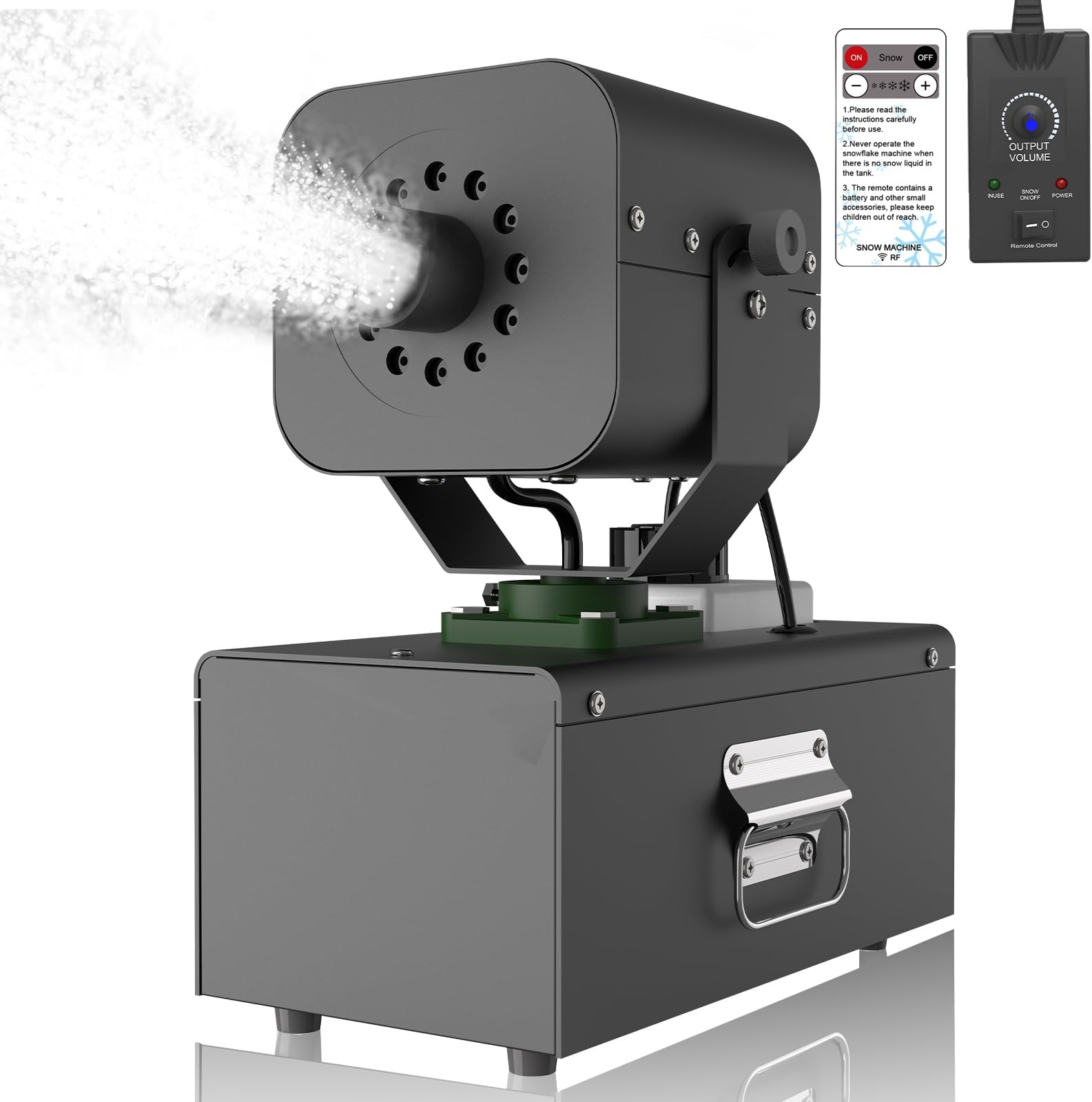 IMONE 1200w Snow Machine Christmas,Shake Snow Making Machine-45-Degree Oscillation,Large Tank Snow Machine Adjustable Snow Intensity,Outdoor Snow Maker Snowflake Machine,Wired,Wireless Remote