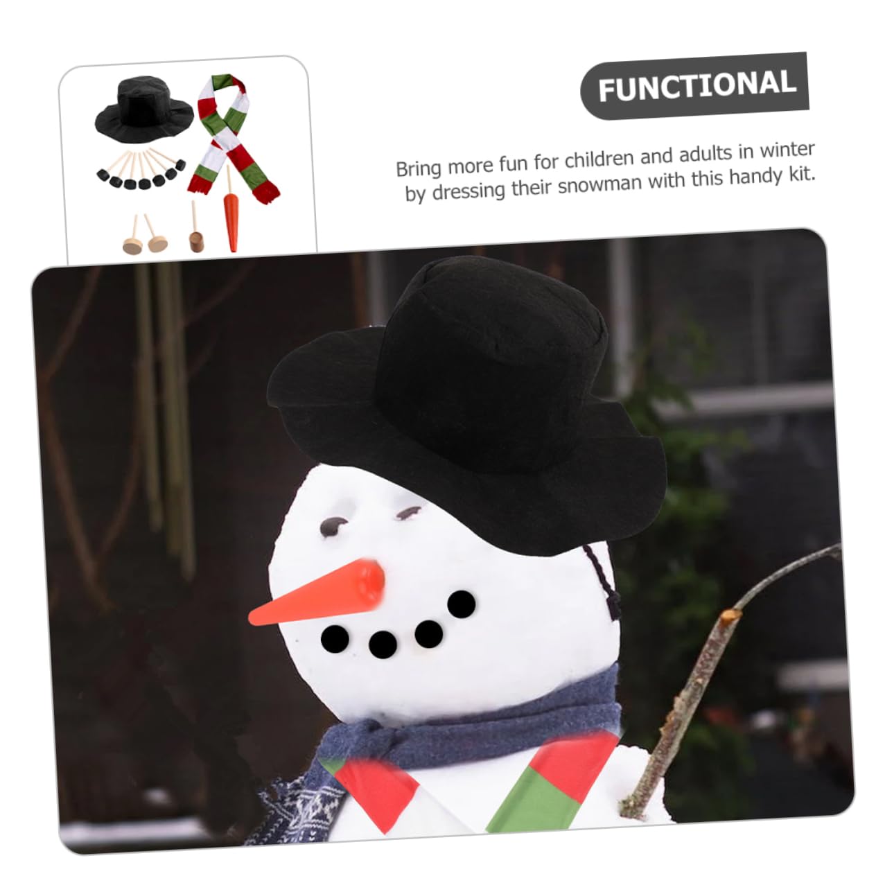 IMIKEYA 5 Sätze Schneemann verkleiden Winter DIY-Schneemann-Anziehset weihnachtsbekleidung weihnachtsklamotten weihachtsdeko Schneemann-Dekorationswerkzeug DIY Schneemann-Anziehset Stoff