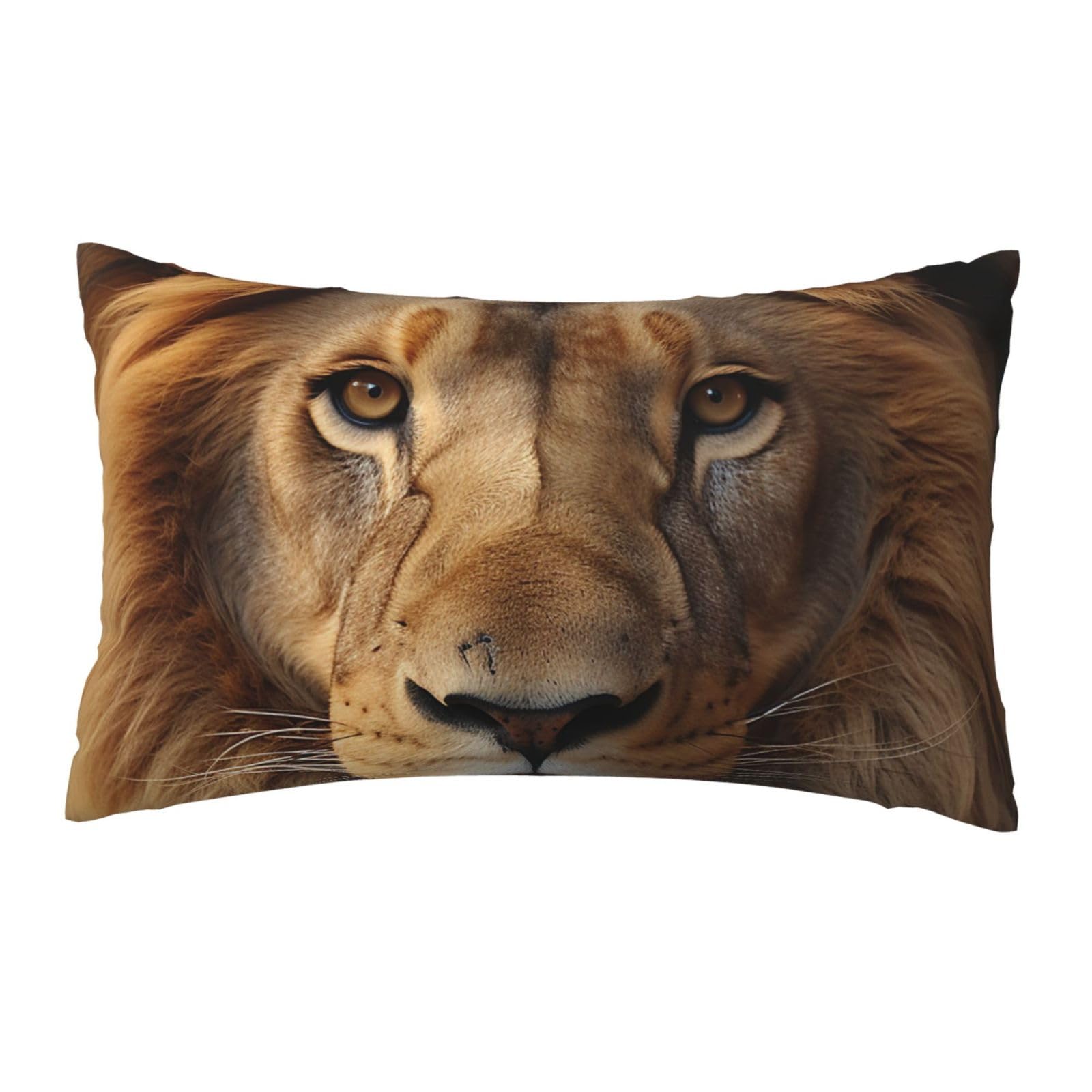 FodPand Luxury Velvet Pillow Cases 12 x 20 inch Super Soft Decorative Throw Pillow Covers - African Lion Head Pillowcases Modern Lumbar Cushion Cases for Couch Sofa Bed Pillow Shams