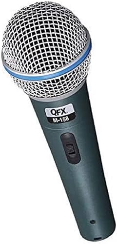 QFX Micrófono dinámico para instrumentos, conector XLR (M-158), negro