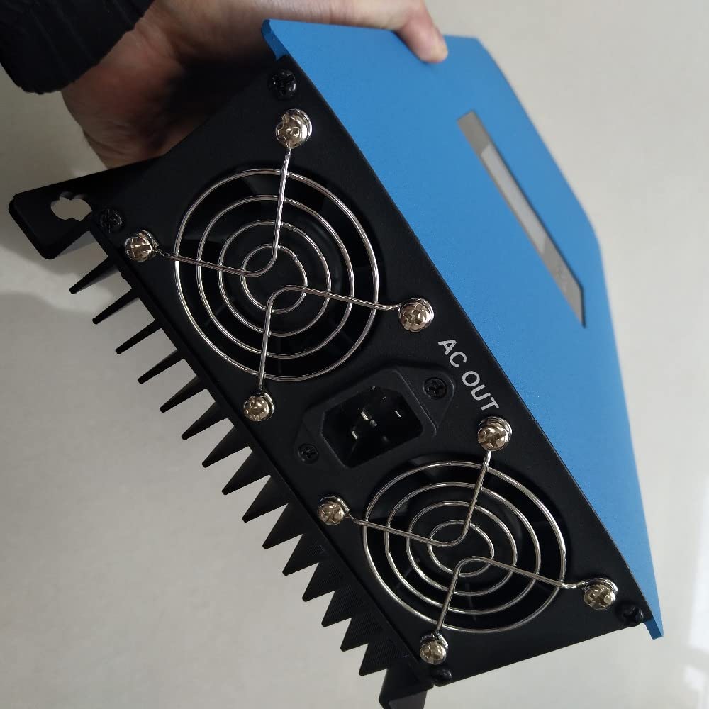 1000W Windturbinen Grid Tie Wechselrichter, 22-65V auf 220V /230VAC,Windkraftanlage Netzwechselrichter mit Dump Load und Begrenzungssensor, EU-Stecker SUN-1000GTIL2-WAL