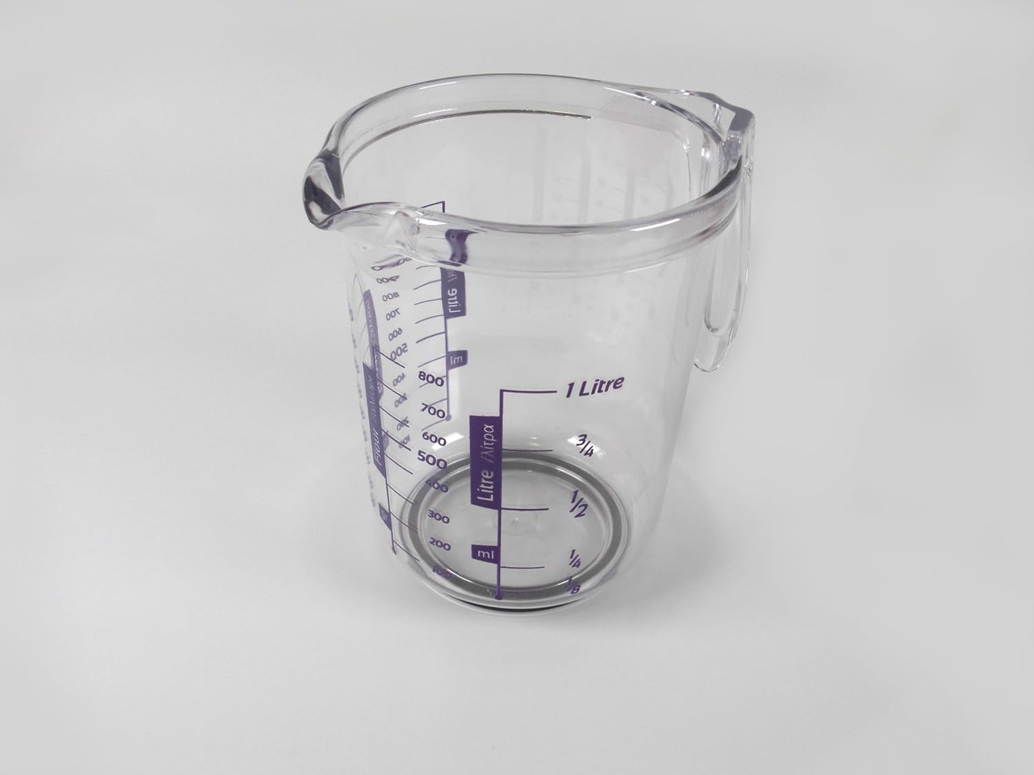 Tredoni 1100ml/1kg Sugar/Flour Measuring Cup/Jug, Non Slip Base Acrylic Plastic Pitcher
