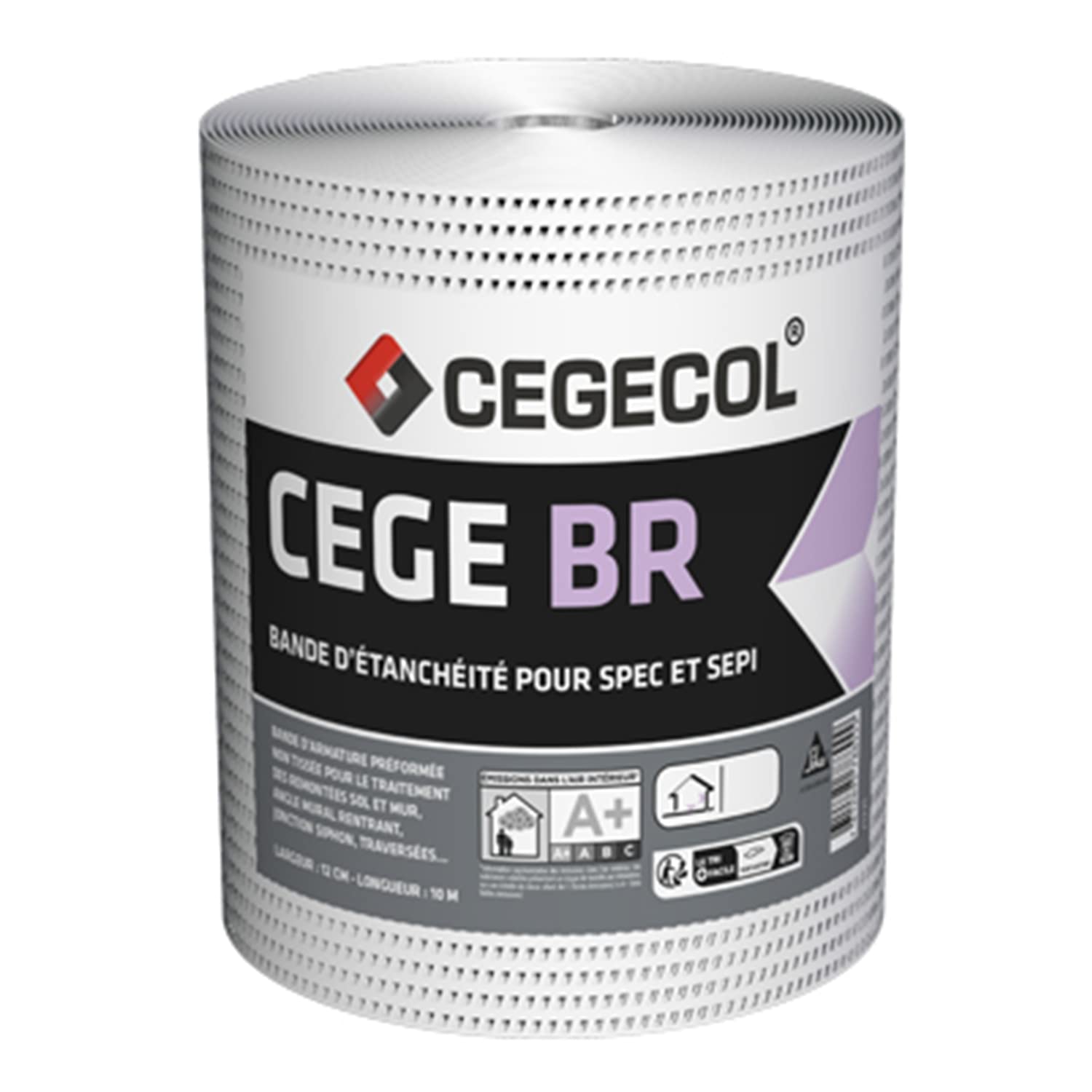 Bande d'étanchéité sous carrelage CEGE BR CEGECOL SIKA pour traitement points singuliers 10m