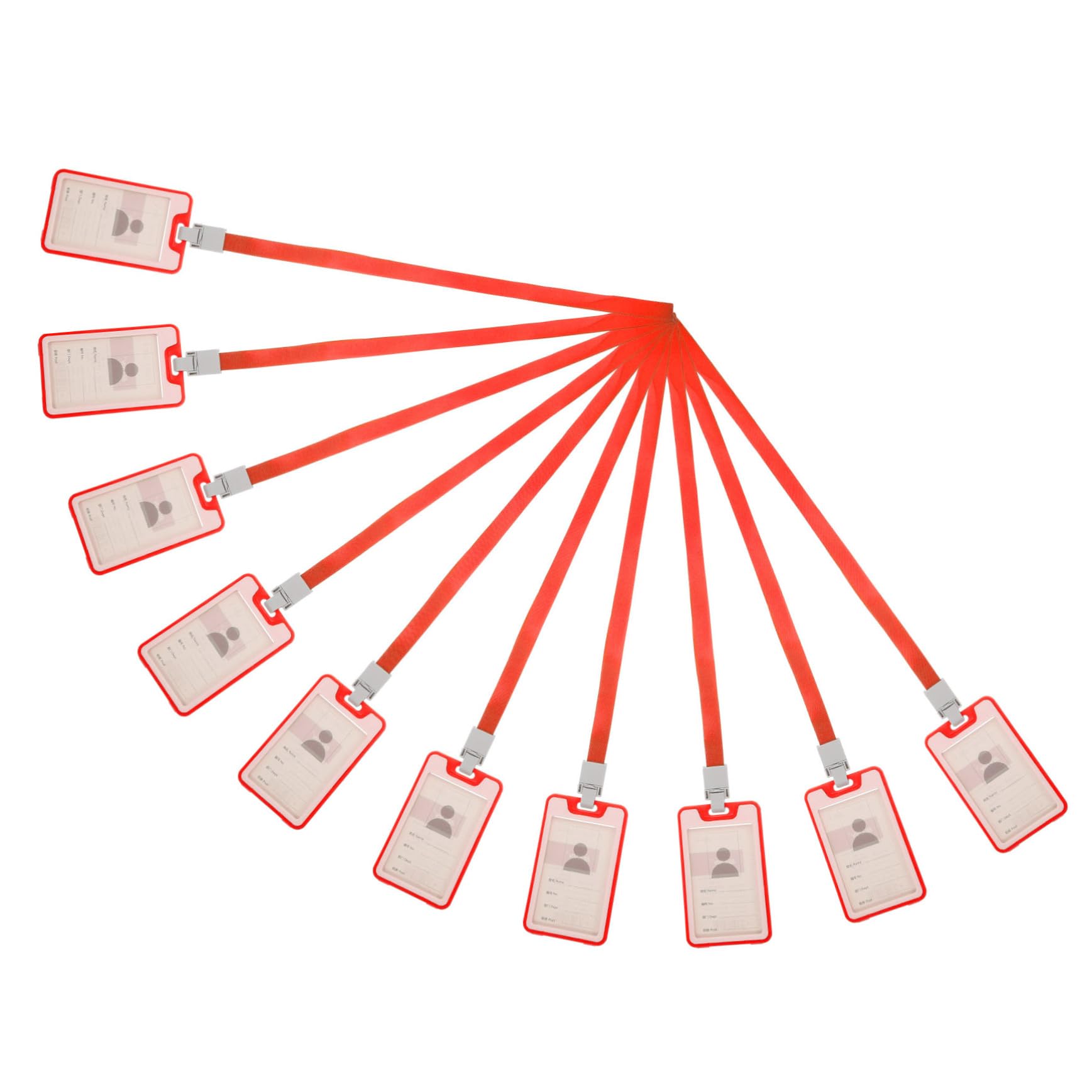 Operitacx 50pezzi Portabadge Con Laccetto Custodie Per Carte Id Di Sleeves Protettivi Per Lavoro e Scuola Design Pratico e Facile Da Usare