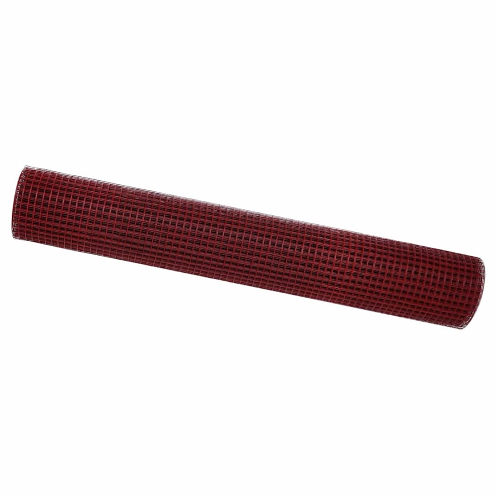 Gecheer Geschweißter Drahtzaun Rot 1.5x25 m Stahl PVC-beschichteter Metalldraht Spanndraht für Zaun Garten Basteln