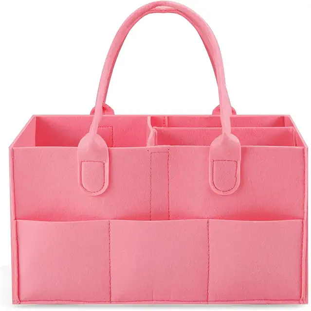 Panier à Langer Portable PandaEar - Organisateur Couches Bébé Rose