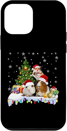 iPhone 12 mini Christmas Guinea Pig Pajama xmas santa hat tree kids girls Case
