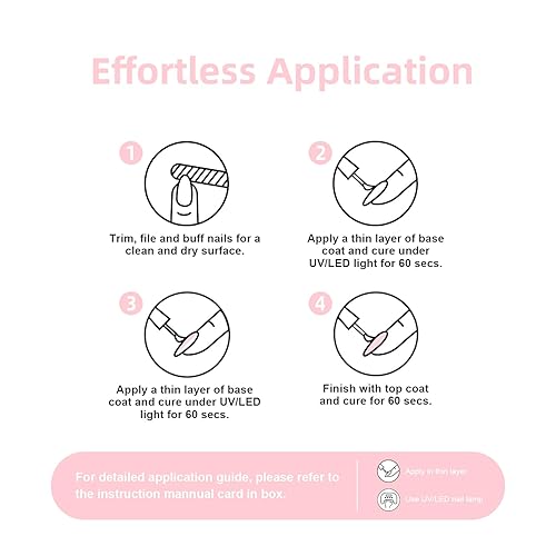 Miniatura 7 de OPUIU Esmalte de uñas de gel blanco lechoso, esmalte de gel translúcido, esmalte de uñas en gel translúcido, color UV LED, 0.5 fl oz