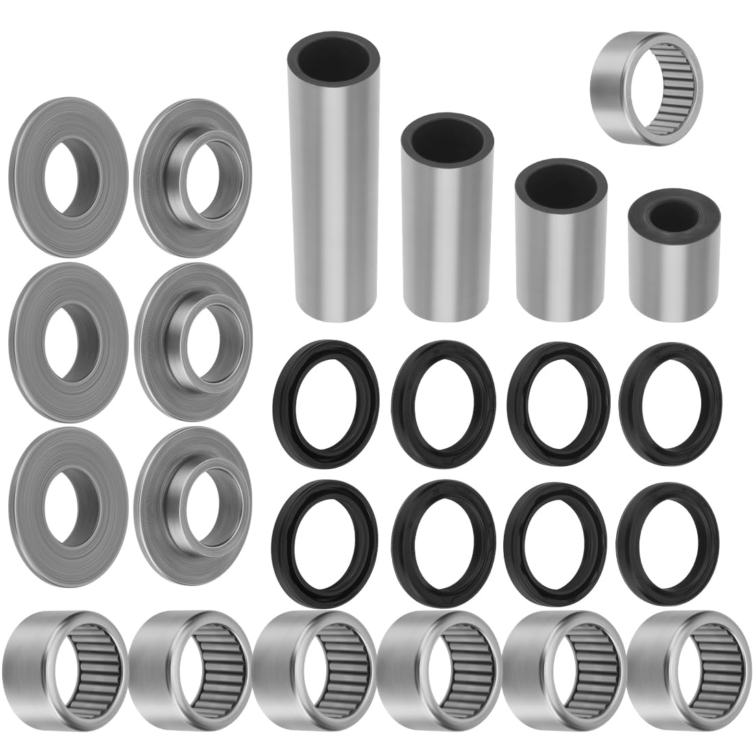 Kit de rodamientos y retenes del sistema de bieletas del basculante apto para Kawa-saki Arctic Cat ATV KFX400 DVX 400 2003-2008 92046-S018 3406-096