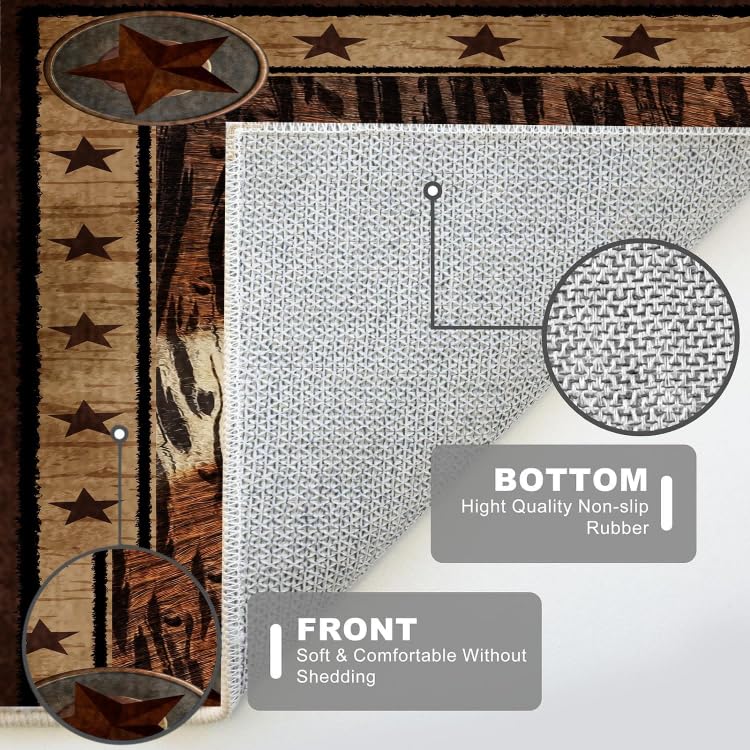 Tapete decorativo redondo 3ft estilo rústico PDENZG miniatura 4