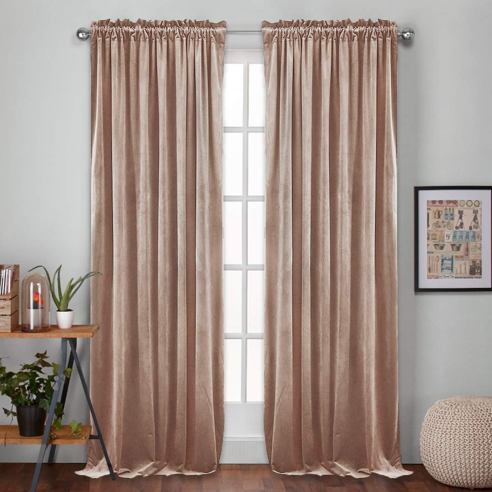 Dusty Pink Velvet Curtains Curtains & Drapes