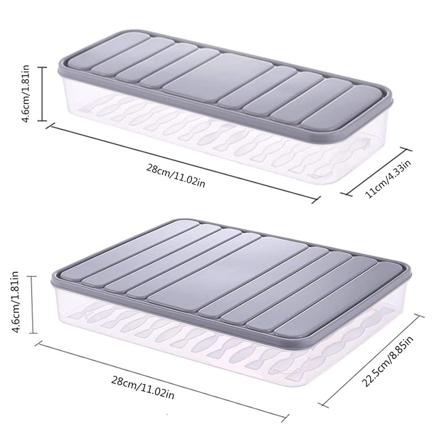 VOLTURI Contenedores modulares de almacenamiento de plástico con tapa, cajas de almacenamiento para refrigerador que mantienen frutas secas, verduras, carne, pescado frescos durante más tiempo, juego