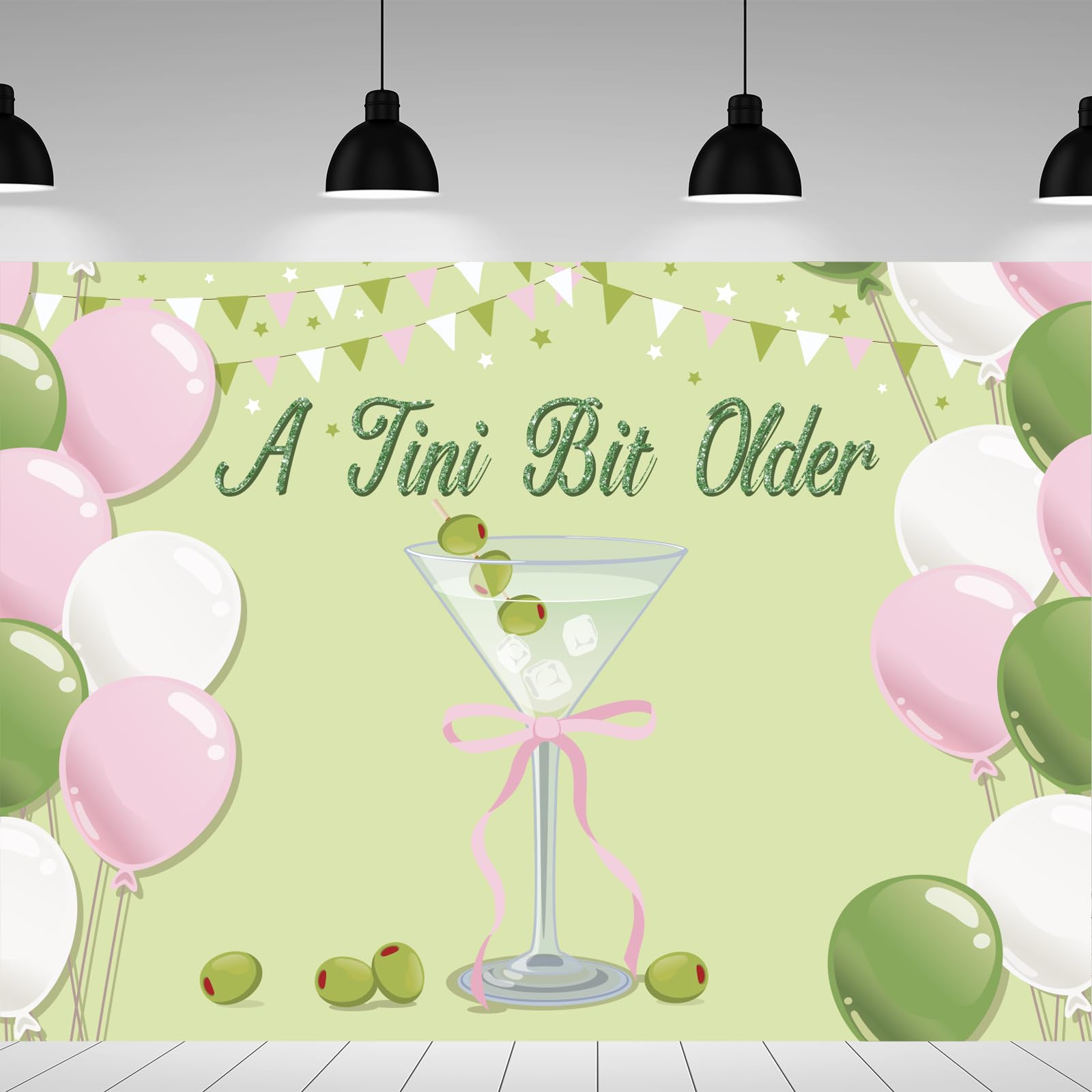 Tingjoo A Tini Bit Older Backdrop Martini Bar Birthday Party Decorations A Tini Bit Older Birthday Background for Martini Themed a Tiny Bit Older