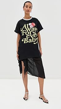 3.1 Phillip Lim Women's Always Forever Baby Tee Dress, Blk