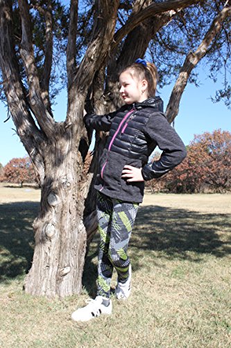 Girls Fashion Print Full-Length High Waist Leggings, Multipack (Large)4