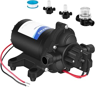 ECO-WORTHY 12V RV Fresh Water Pump 3.5GPM 45PSI Self-Priming Diaphragm Pump with Pressure Switch for RV Yacht Camper Food Truck