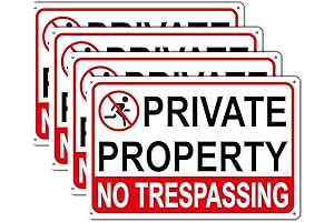 Pack of Four 8x12 Inches Enticing Rust Free Aluminum No Trespassing Signs