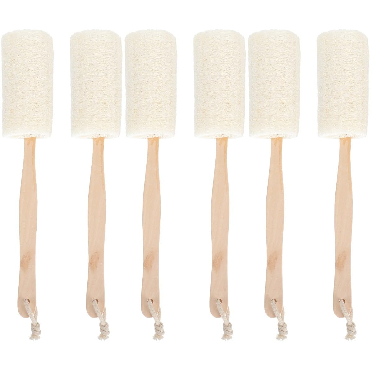 DOITOOL 6piezas Cepillo De Madera Para Exfoliación Esponja De Natural Para Limpieza De Para Cuerpo y Masaje