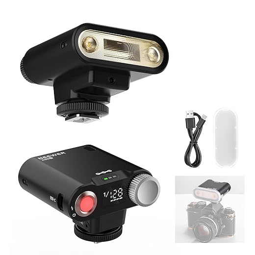 NEEWER Z160 SE Camera Flash, 20Ws GN15 6000±200K Speedlight, Manual 1/1-1/128 Power & S1/S2 Mode 3.7V/1200mAh Battery 650 Full Power Studio Light, Compatible with Canon Nikon Sony Fuji Olympus Cameras