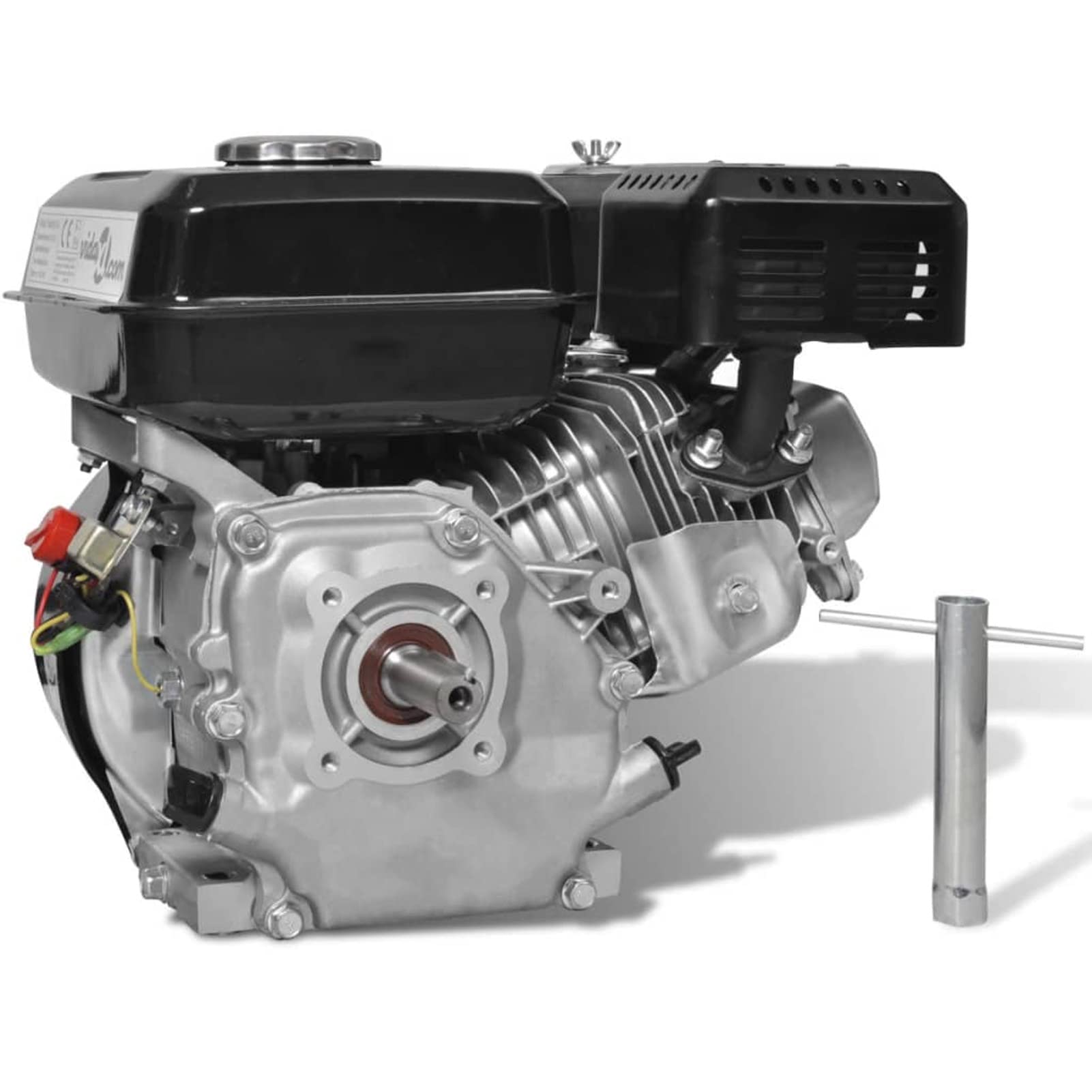 Moteur à Essence Cylindrée 196 CC Moteur à Essence 6,5 CH 4,8 KW Noir